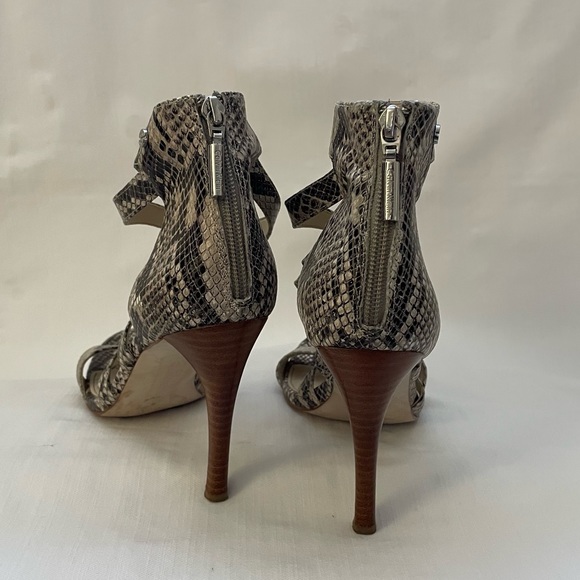 Calvin Klein snake skin criss cross heels - Picture 3 of 4